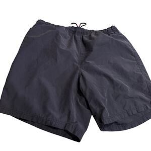 VINTAGE Eddie Bauer Sport Shorts Trunks Athletic Mens XL Blue Nylon Cotton